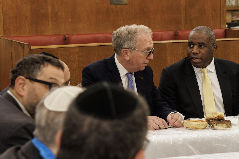 Foreign Secretary David Lammy visited South Tottenham Synagogue (Dan Kitwood/PA)