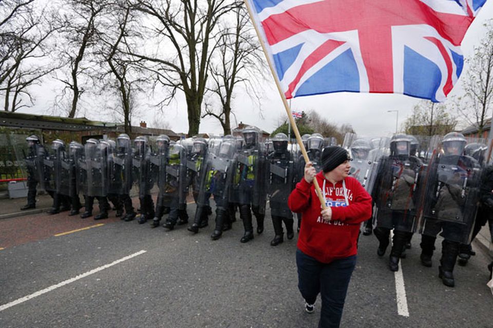 PSNI officers on the Lower Newtownards