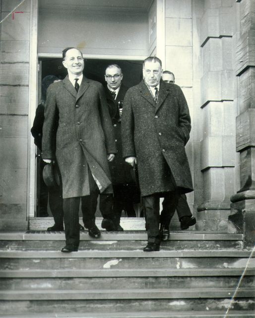 Capt Terence O’Neill, the former Northern Ireland Prime Minister, with Taoiseach Sean Lemass