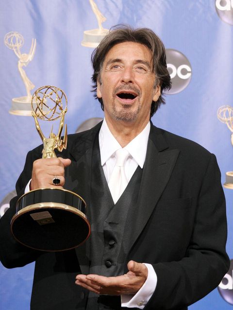 Al Pacino with his Emmy award for best lead actor for his role in Angels In America (Specker Francis Specker/PA)