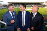 thumbnail: Press Eye - Belfast -  Northern Ireland - 27th May 2016 - Photo by William Cherry

Sports Minister Paul Givan MLA pictured at the National Stadium, Windsor Park with Northern Ireland Legends Pat Jennings and Sammy McIlroy. The Minister wished the Northern Ireland team every success as they continue their preparations for the European Championship Finals in France.