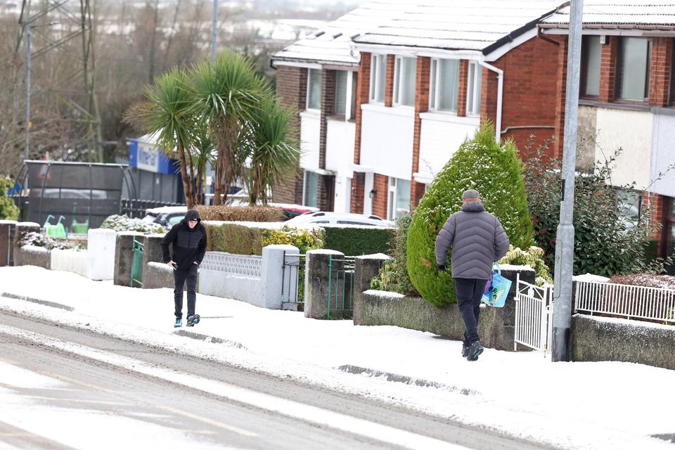 Show falls in Newtownabbey Area, Co Antrim. Credit: Presseye