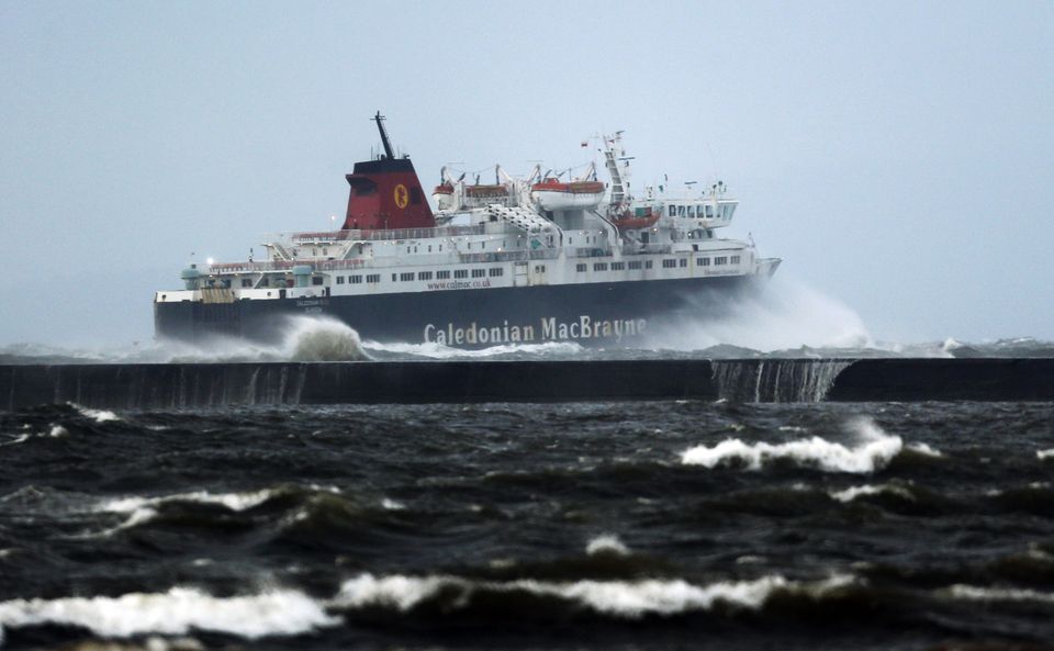 Ferry operators were forced to cancel journeys due to battering winds