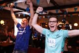 thumbnail: Ipswich fans cheering on their team in The Manor House Hotel in Enniskillen.