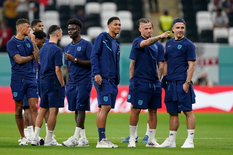 Ben White, far left, headed home early from the 2022 World Cup (Mike Egerton/PA)