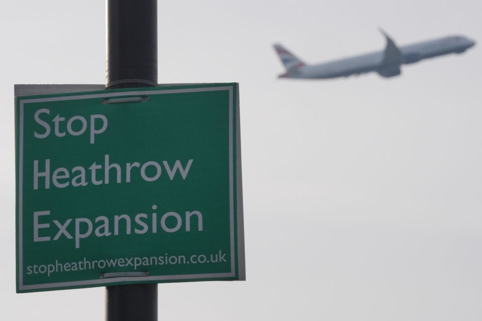 The third runway is expected to prove controversial with green campaigners who argue the third runway undermines the UK’s climate change commitments (Jonathan Brady/PA)