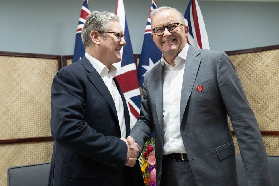 Prime Minister Sir Keir Starmer during a bilateral meeting with Australian Prime Minister Anthony Albanese (Stefan Rousseau/PA)