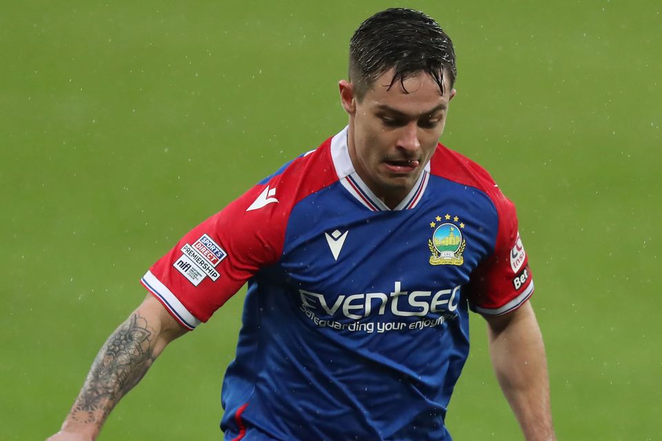 Linfield forward Jordan Stewart has been linked with a move away from Windsor Park