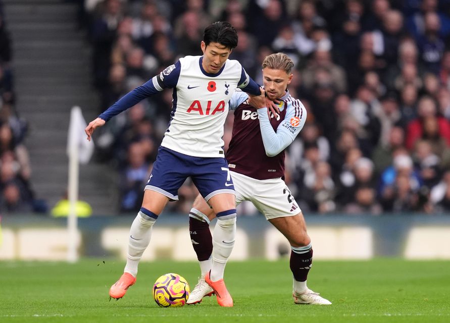 Postecoglou said it was always the plan for captain Son Heung-min (left) to come off in the second half (John Walton/PA)