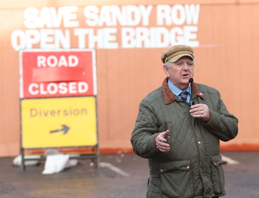 A rally 'in support of loyalist areas' and marking the 12th anniversary of the flag protest.  Picture By: Pacemaker Press