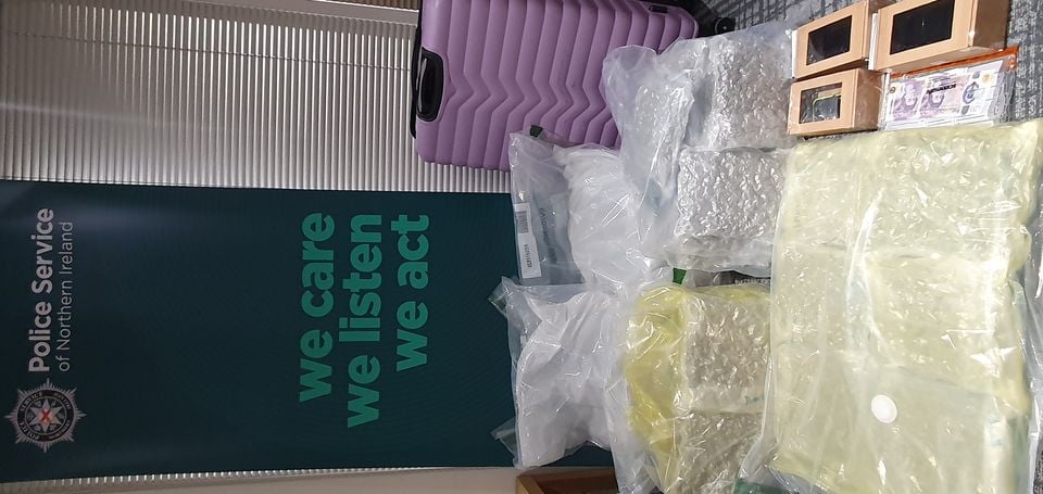 The PSNI seized drugs and cash in its operation (PSNI/PA)