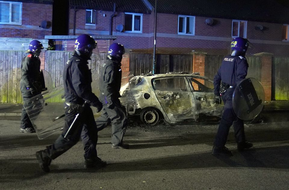 A total of 302 officers were injured during the unrest, and there were concerns that some had been left without the right protective gear (Owen Humphreys/PA)