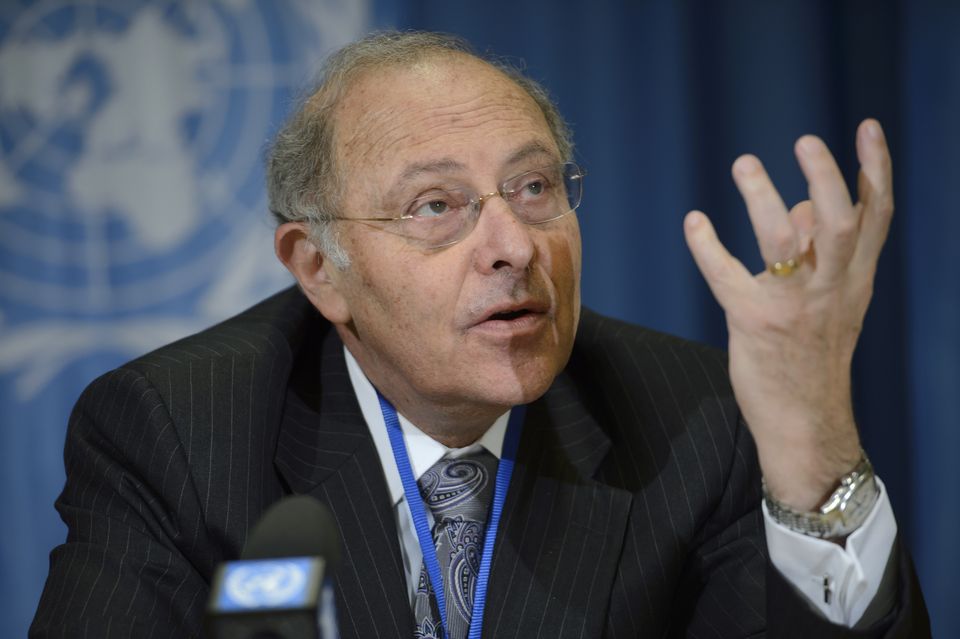 Claudio Grossman, chairperson of the Committee against Torture speaks during a press conference at the European headquarters of the United Nations AP/Keystone, Martial Trezzini)