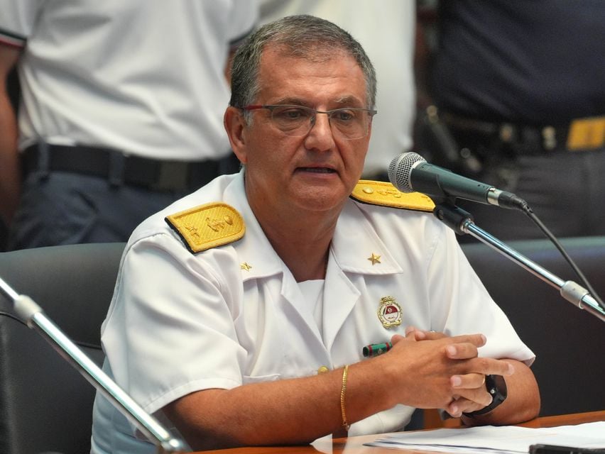 Rear Admiral Raffaele Macauda of the Italian coastguard (Jonathan Brady/PA)