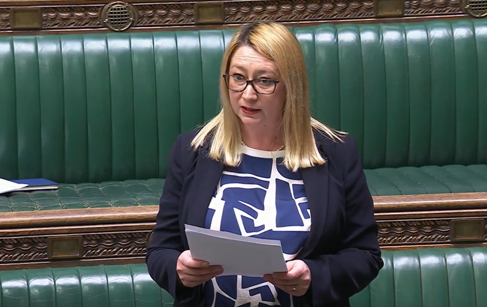 Labour MP Jess Asato discusses her amendment in the House of Commons (House of Commons/UK Parliament/PA)