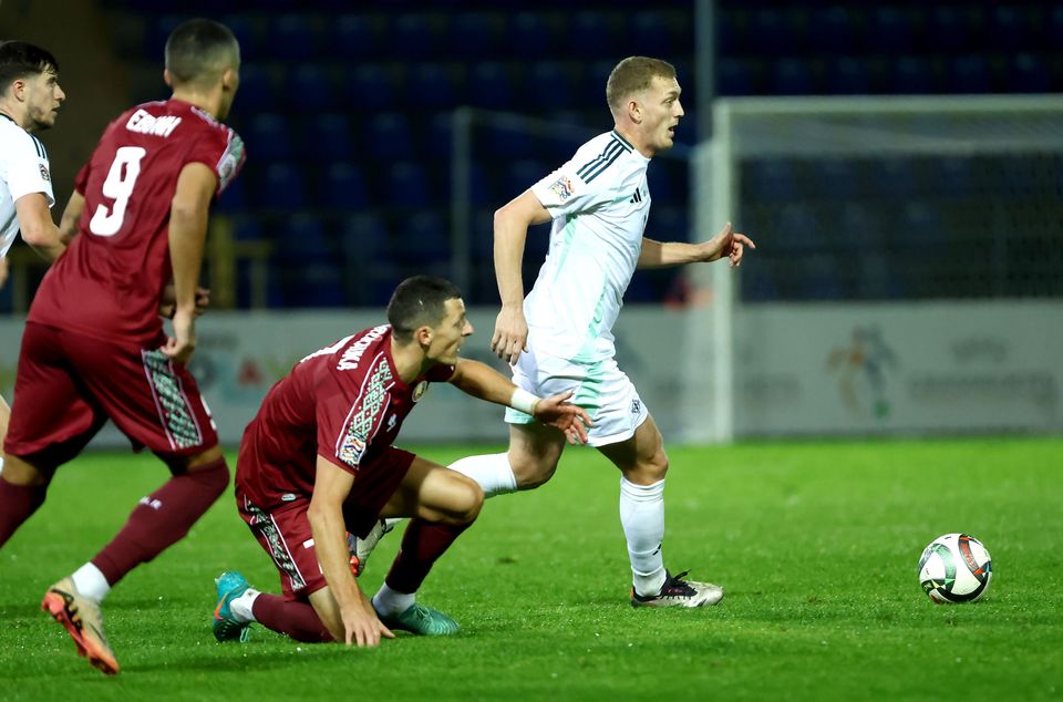 Northern Ireland's George Saville admits his side struggled to break Belarus down in the second-half