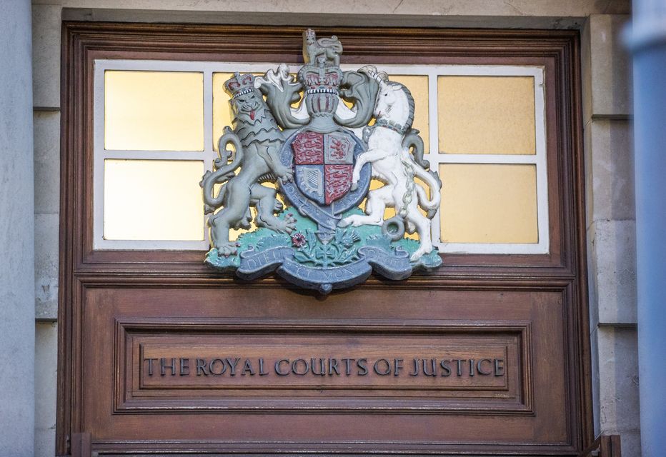 The hearing took place at the Royal Courts of Justice in Belfast (Liam McBurney/PA)