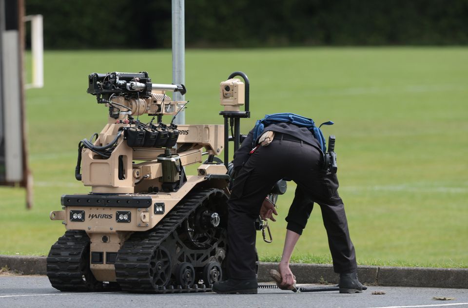 Police at the scene of a security alert in East Belfast. Photo by Matt Mackey/Press Eye