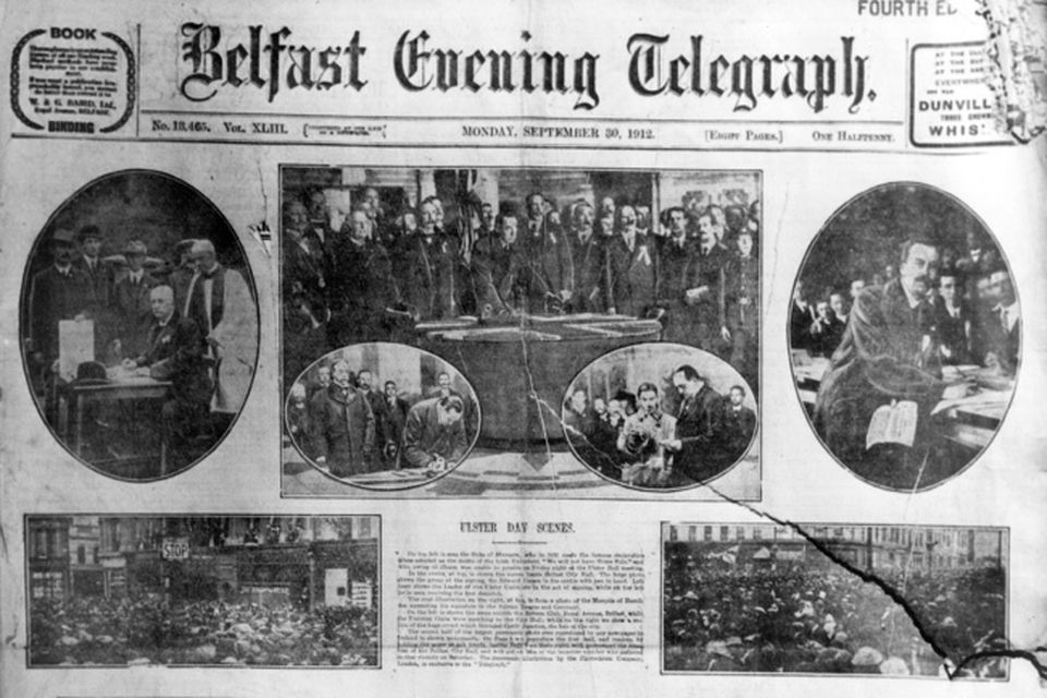 Belfast Telegraph: Page Ones/SIGNING OF THE Ulster Covenant. ULSTER SCENES. 30/9/1912