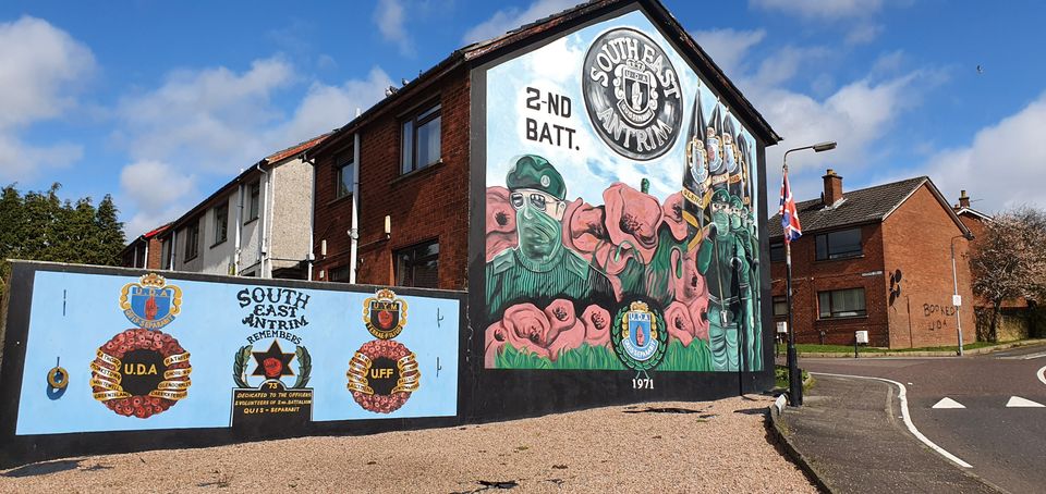 South East Antrim UDA mural in Glengormley, north Belfast