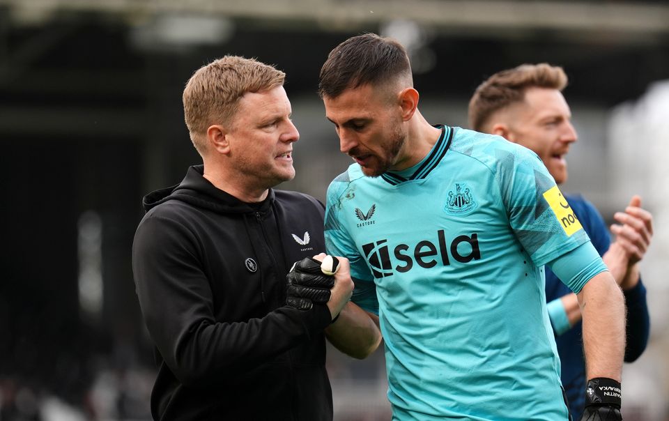 Newcastle head coach Eddie Howe has turned to Martin Dubravka with first-choice keeper Nick Pope injured (John Walton/PA)