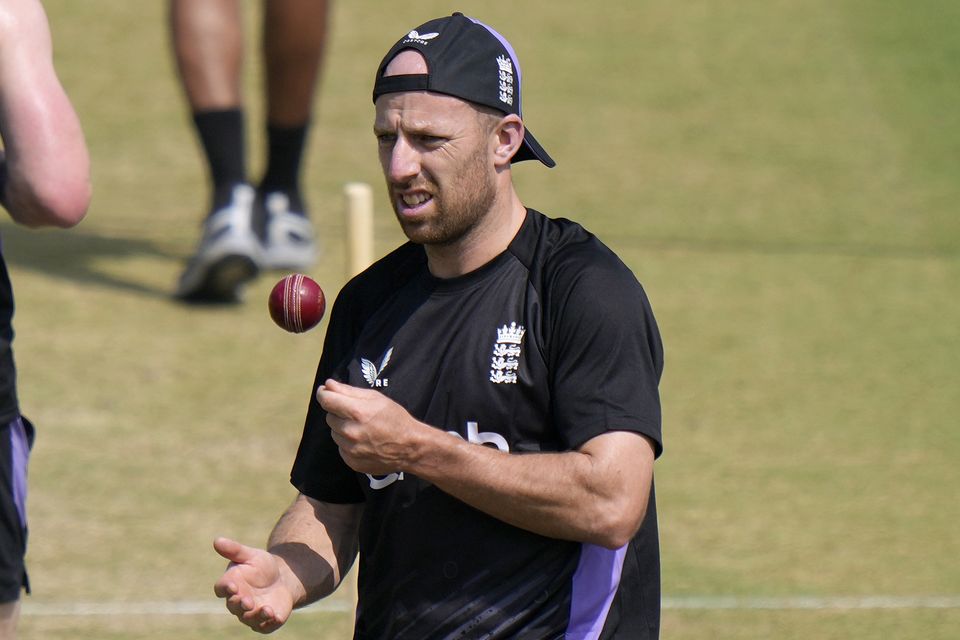 Monday’s game marks Jack Leach’s first Test appearance since January (Anjum Naveed/AP)