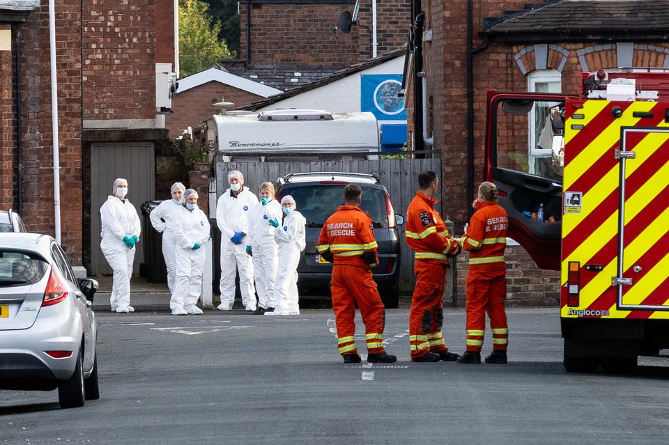 Emergency services near the scene in Hart Street, Southport (James Speakman/PA)