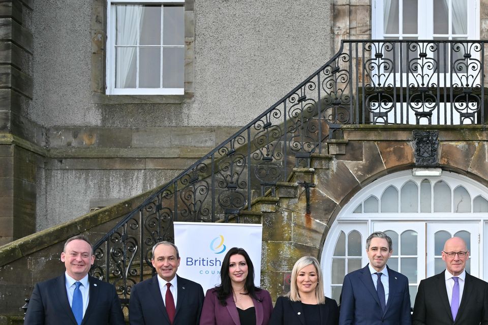 Ministers including Northern Ireland’s deputy First Minister Emma Little-Pengelly and First Minister Michelle O’Neill, Taoiseach Simon Harris, Prime Minister Sir Keir Starmer and Tanaiste Micheal Martin pose for a photograph during the British-Irish Council summit in Edinburgh (Andy Buchanan/PA)