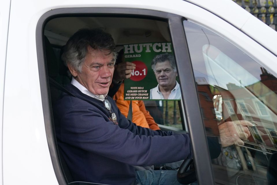 Gerry ‘The Monk’ Hutch during the campaign (Brian Lawless/PA)