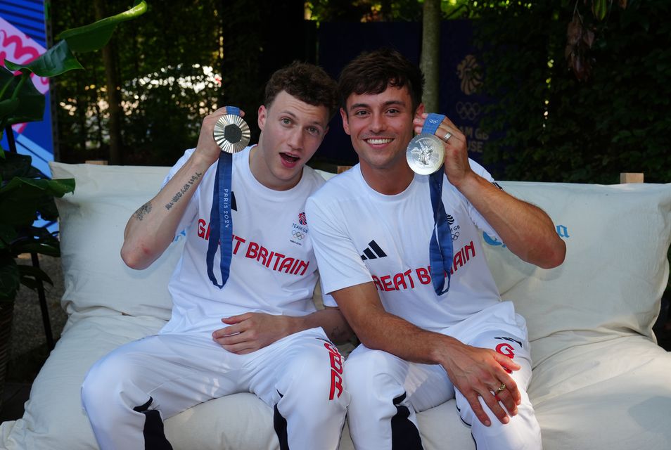 Tom Daley and Noah Williams won silver on Monday (Peter Byrne/PA)