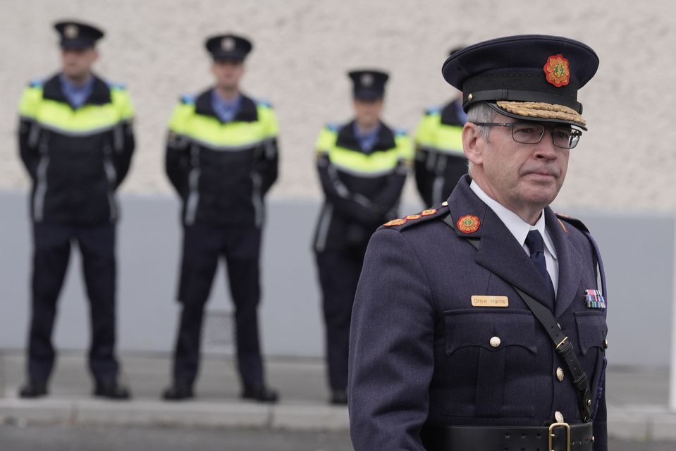 Garda Commissioner Drew Harris at the Garda College graduation ceremony.