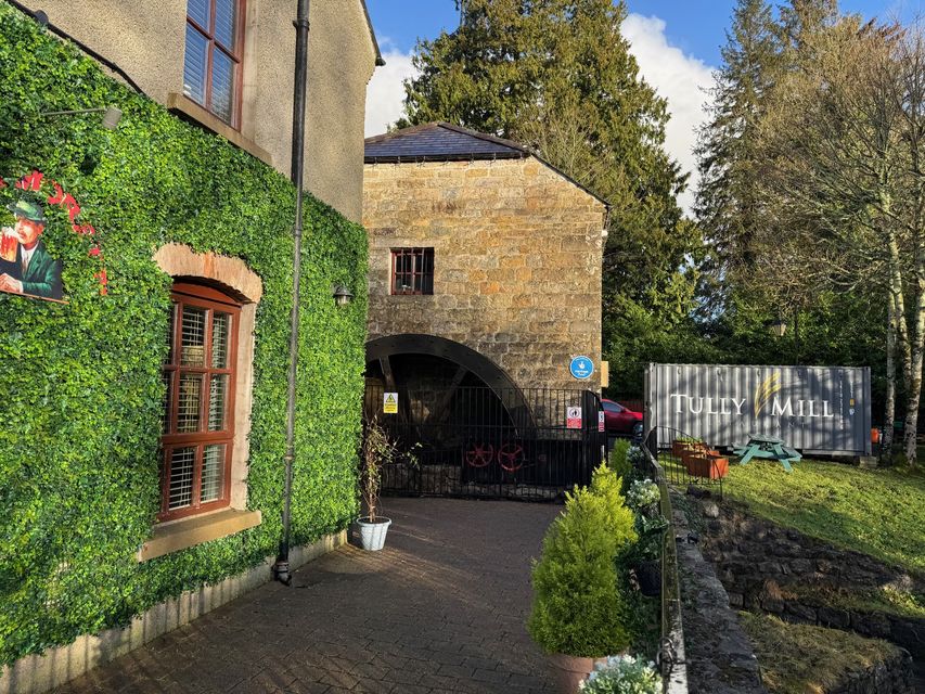 The old water wheel will provide electricity for the Tully Mill restaurant (John Roche/PA)