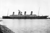 thumbnail: Titanic, port near profile during outfitting at Thompson deepwarter wharf. Photograph © National Museums Northern Ireland. Collection Harland & Wolff, Ulster Folk & Transport Museum