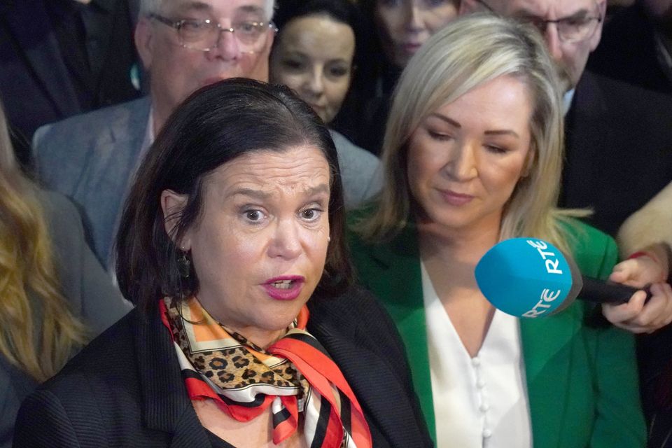 Sinn Fein president Mary Lou McDonald (left) and deputy Michelle O’Neill have said they will not travel to the US (Brian Lawless/PA)