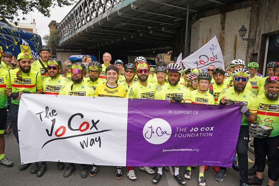 Riders in London following the 2023 event (Lucy North/PA)