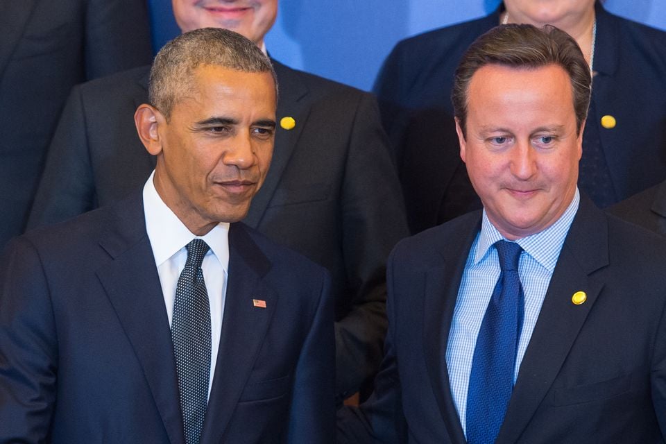 Barack Obama with David Cameron (PA)