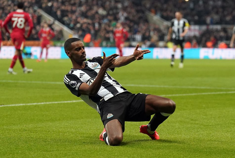 Alexander Isak fired Newcastle into a first-half lead (Owen Humphreys/PA)