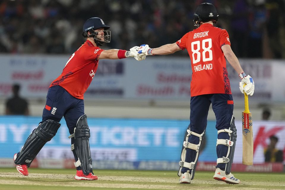 Ben Duckett, left, struck 51 off 28 balls (Ajit Solanki/AP)