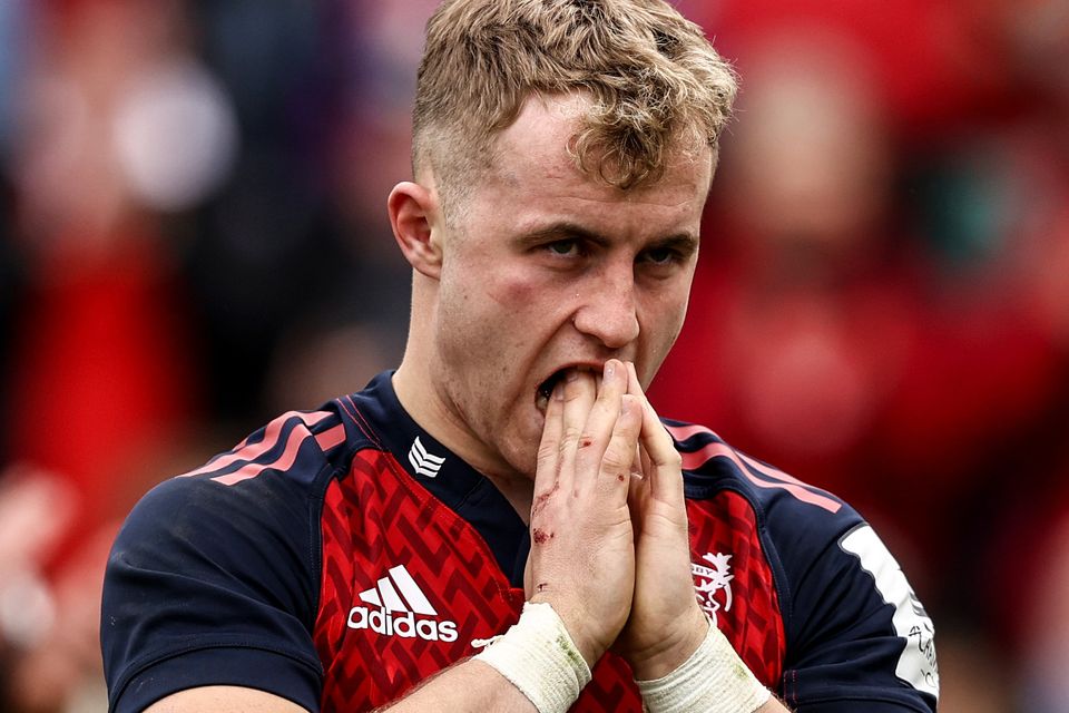 Craig Casey shows his frustration as Munster fall to defeat