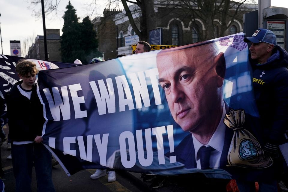 Chairman Daniel Levy was a target of the protest (John Walton/PA)