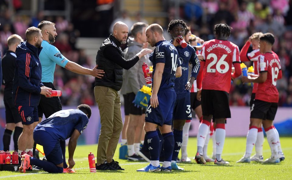 Christian Eriksen joined Erik ten Hag’s side in July 2022 (Andrew Matthews/PA)