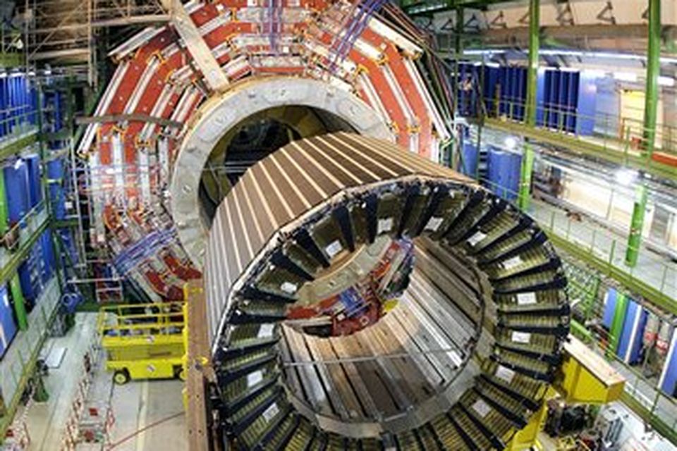 **ADVANCE FOR SUNDAY, JUNE 29--FILE**  In this March 22, 2007 file photo, the magnet core of the world's largest superconducting solenoid magnet (CMS, Compact Muon Solenoid) at the European Organization for Nuclear Research (CERN)'s Large Hadron Collider (LHC) particle accelerator, which is scheduled to switch on in November 2007, in Geneva, Switzerland.  Some 2000 scientists from 155 institutes in 36 countries are working together to build the CMS particle detector. (AP Photo/Keystone, Martial Trezzini, file)