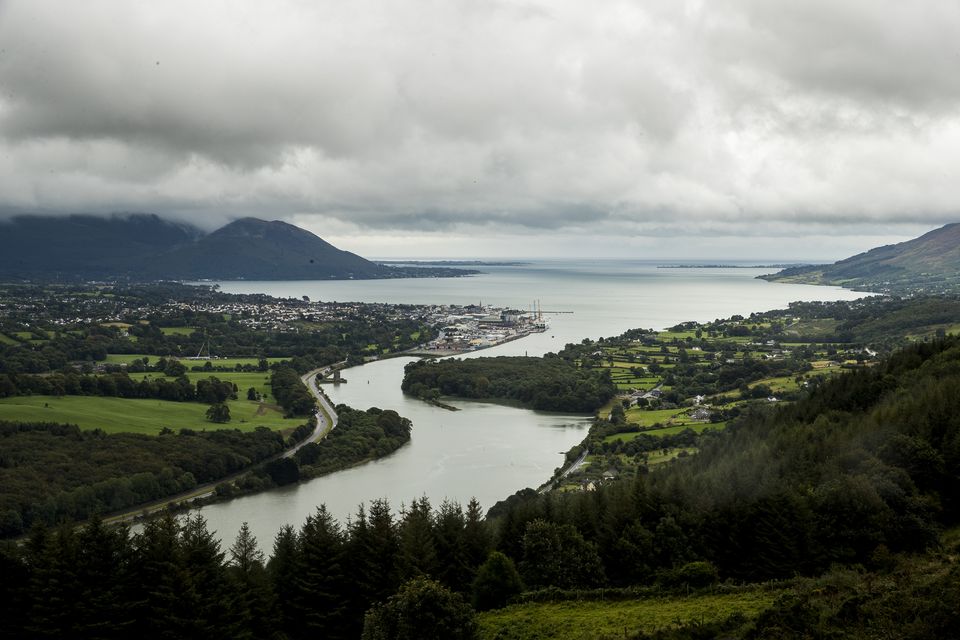 Narrow Water Point and Warrenpoint Port where the Newry River flows out to Carlingford Lough and the UK and Republic of Ireland share a border through the lough (Liam McBurney/PA)