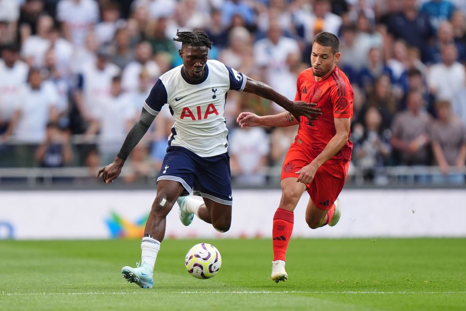 Yves Bissouma, left, has played 56 times for Spurs (Bradley Collyer/PA)