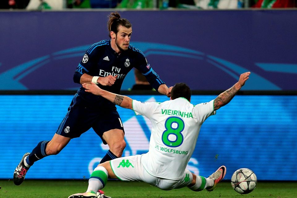 Madrid's Cristiano Ronaldo vies for the ball during the UEFA