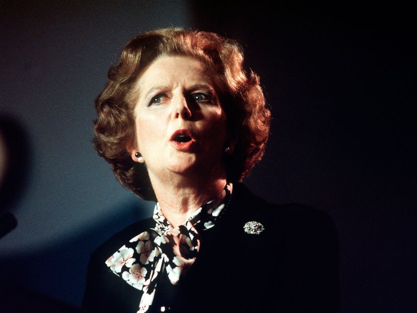 Former British prime minister Margaret Thatcher. Photo: PA