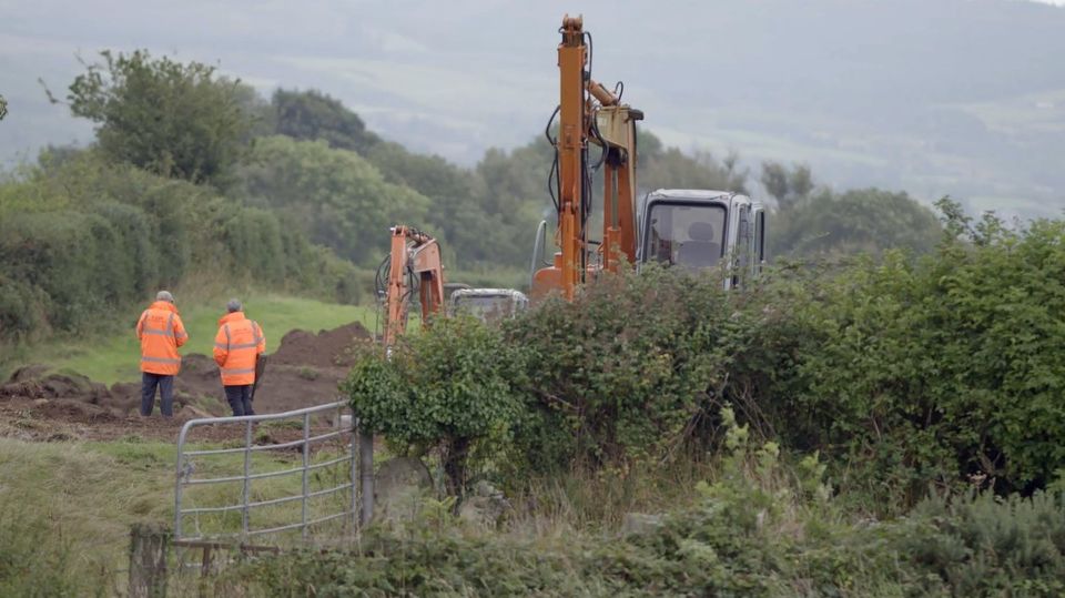 A search had taken place in the Hill of Faughart area for the remains of Robert Nairac (BBC/PA)