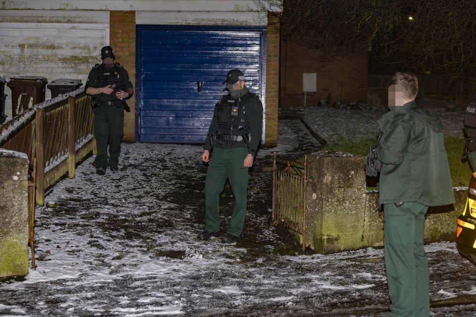 Police at the scene of a suspected shooting incident in the Carnmoney area of Newtownabbey on January 6th 2025 (Photo by Kevin Scott)