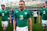 thumbnail: Wonderful day: Tommy Bowe leaves the field after beating England