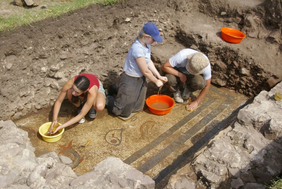 The mosaic dates to the early 2nd century (Vianova Archaeology/PA)